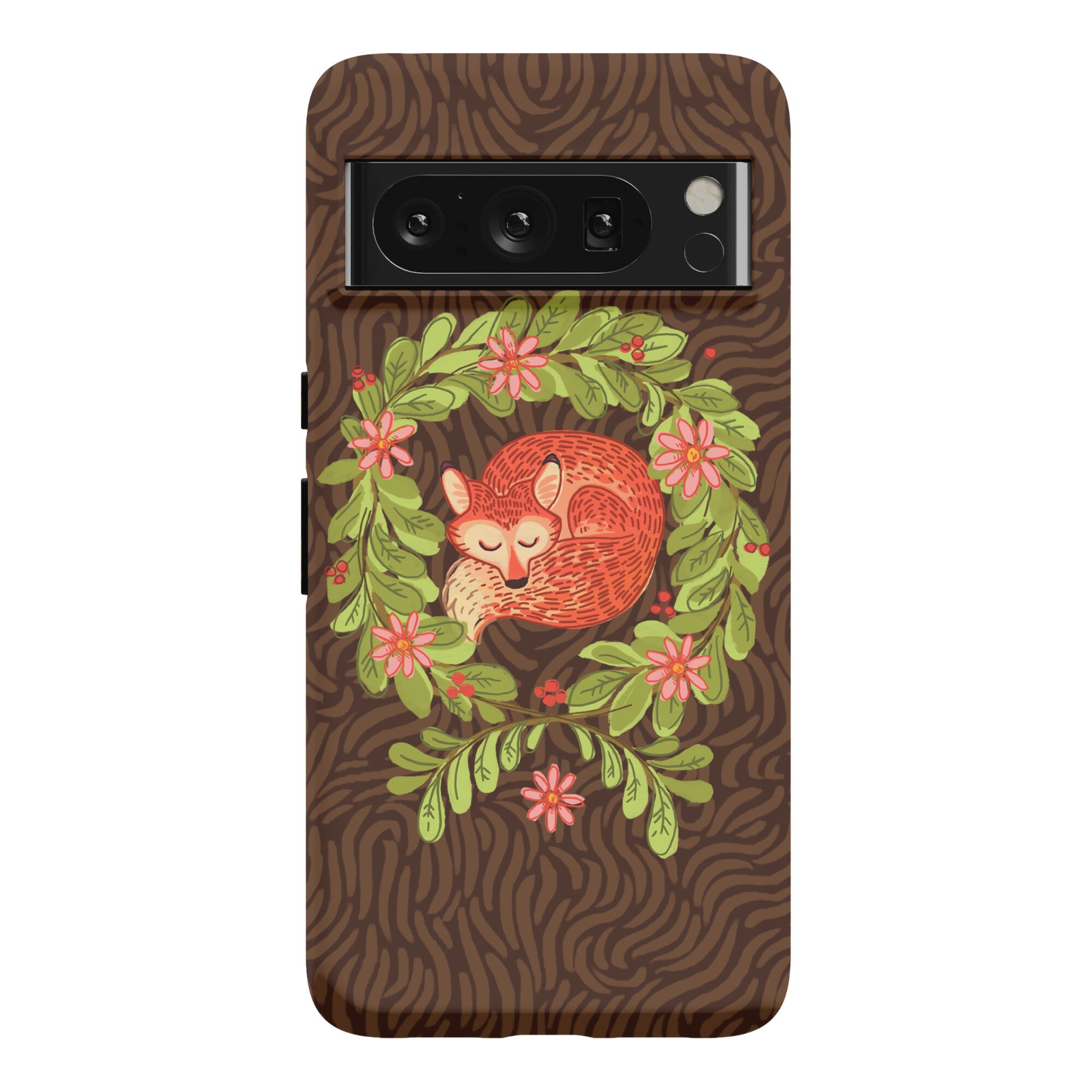 Sleeping Fox Wreath Phone Case